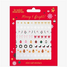 Le Mini Macaron Mini Nail Stickers, Merry & Bright hos parfumerihamoghende.dk 